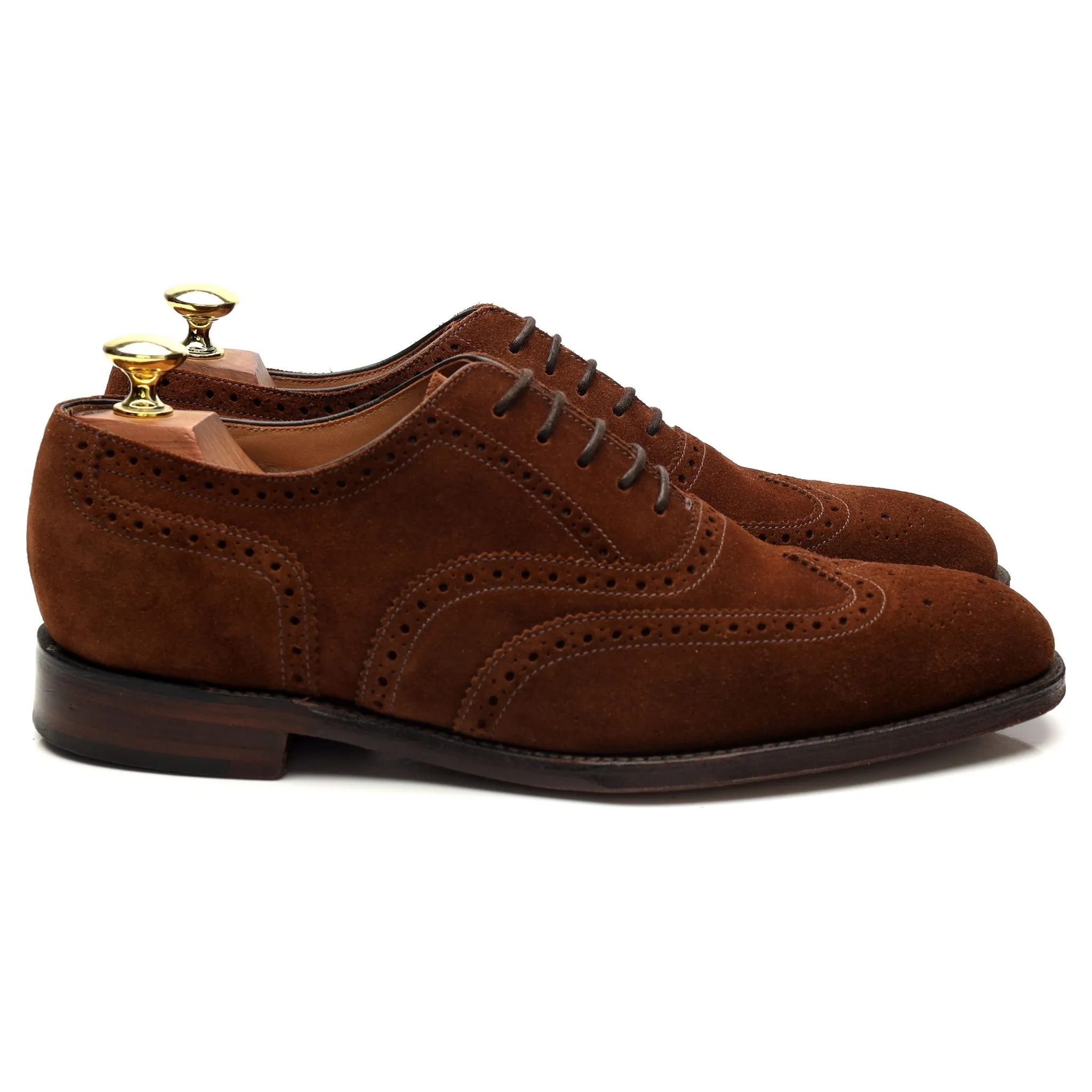 1880 'Buckingham' Brown Suede Oxford Brogues UK 7 F