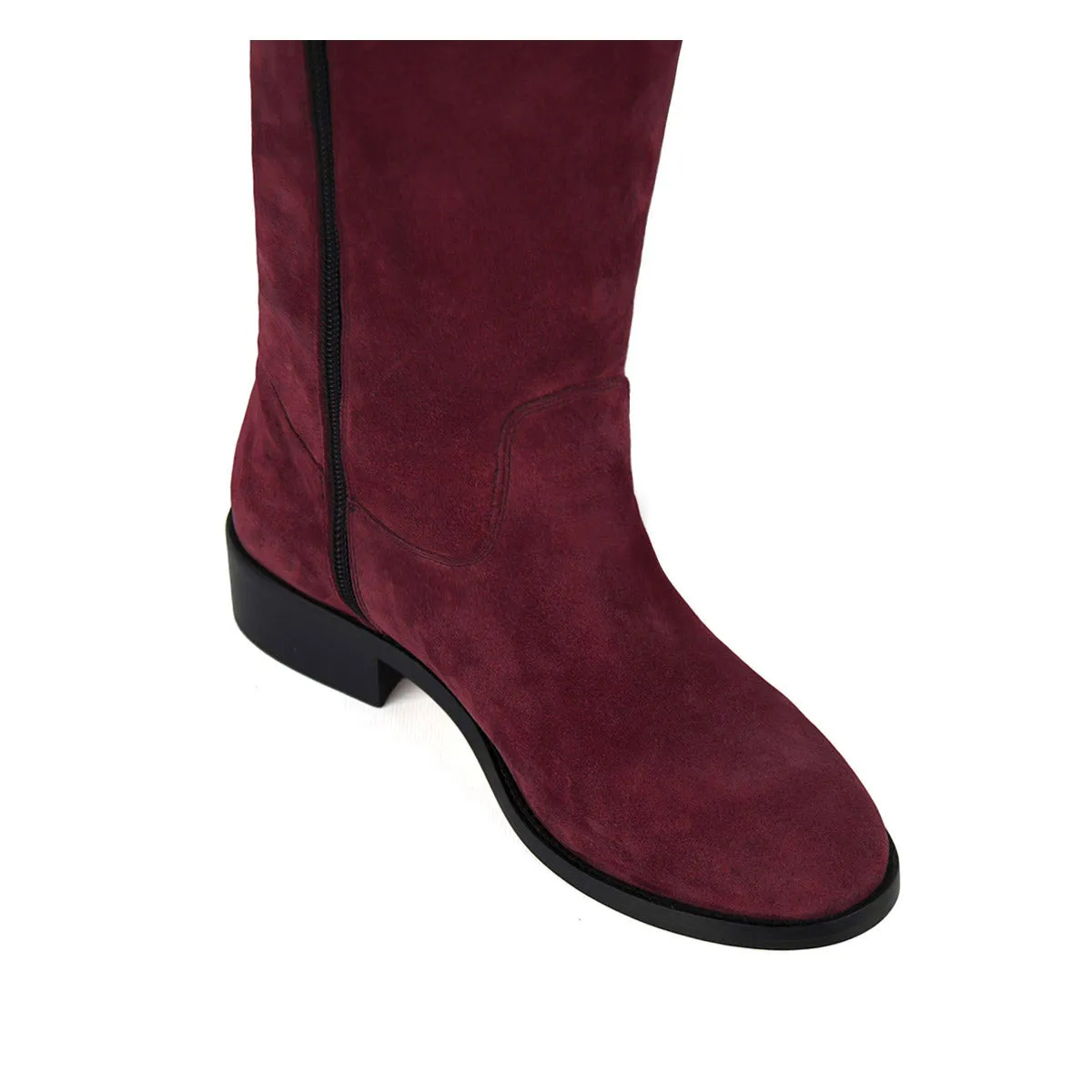 Achillea suede, burgundy