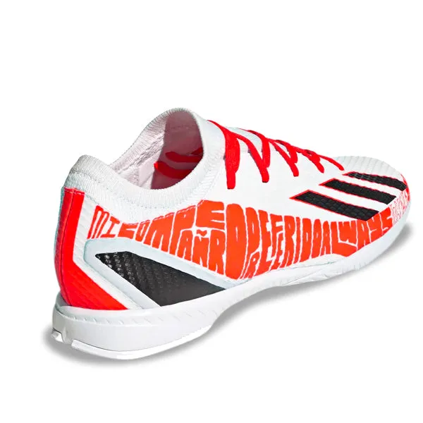 adidas X Speedportal Messi.3 Indoor Soccer Shoes (White/Solar Red)