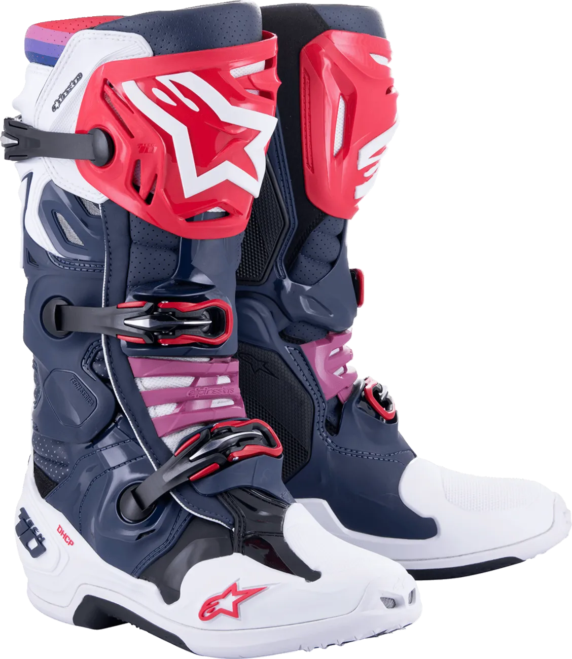 Alpinestars Tech 10 Supervented Boots - Night Navy/White/Rainbow