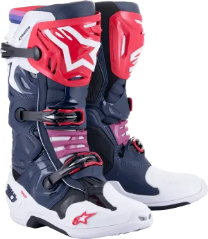 Alpinestars Tech 10 Supervented Boots - Night Navy/White/Rainbow