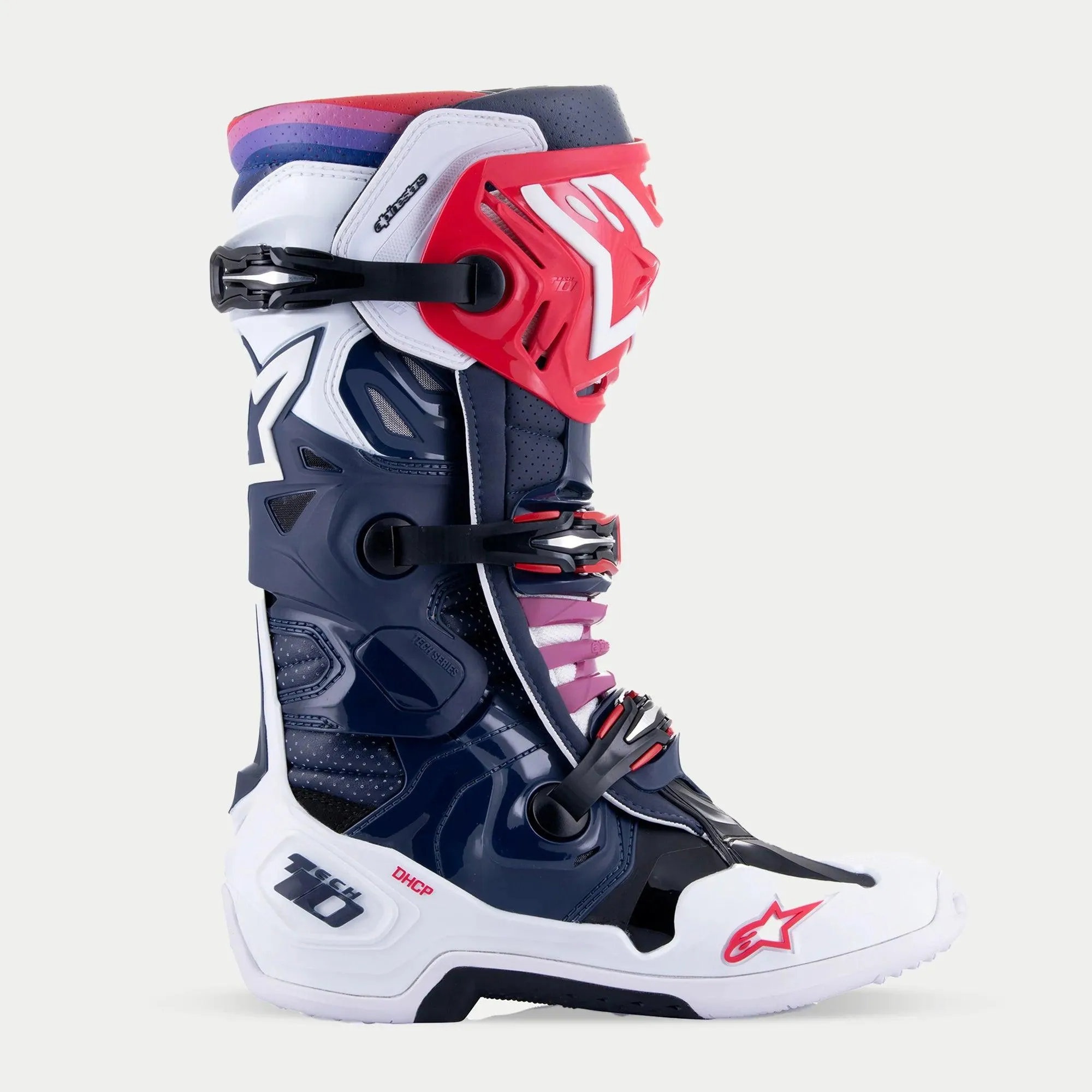 Alpinestars Tech 10 Supervented Boots - Night Navy/White/Rainbow