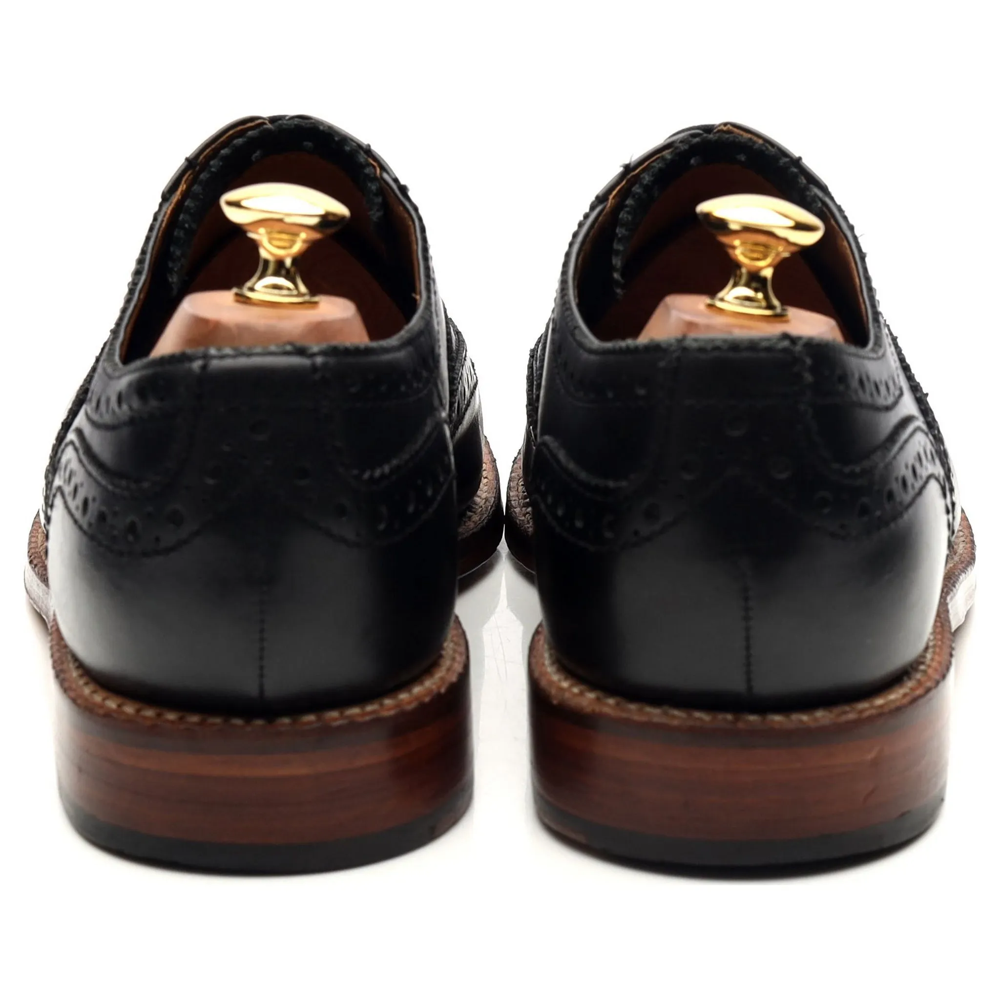 'Angus' Black Leather Oxford Brogues UK 10 G