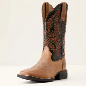 Ariat Men's Brush Creek Western Boot in Mesa Tan & Thunder Brown