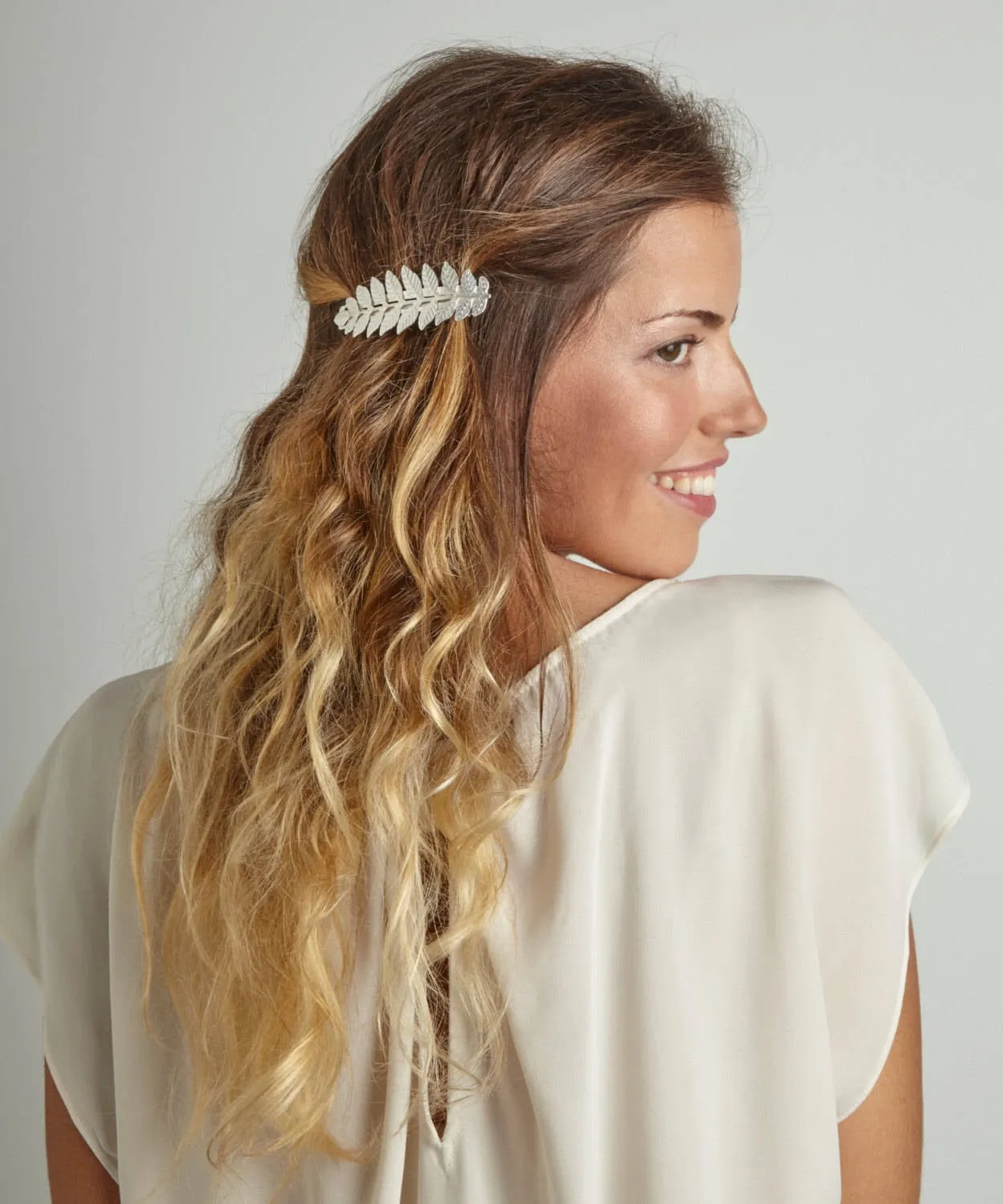 Athena Leaf Barrette- discounted version