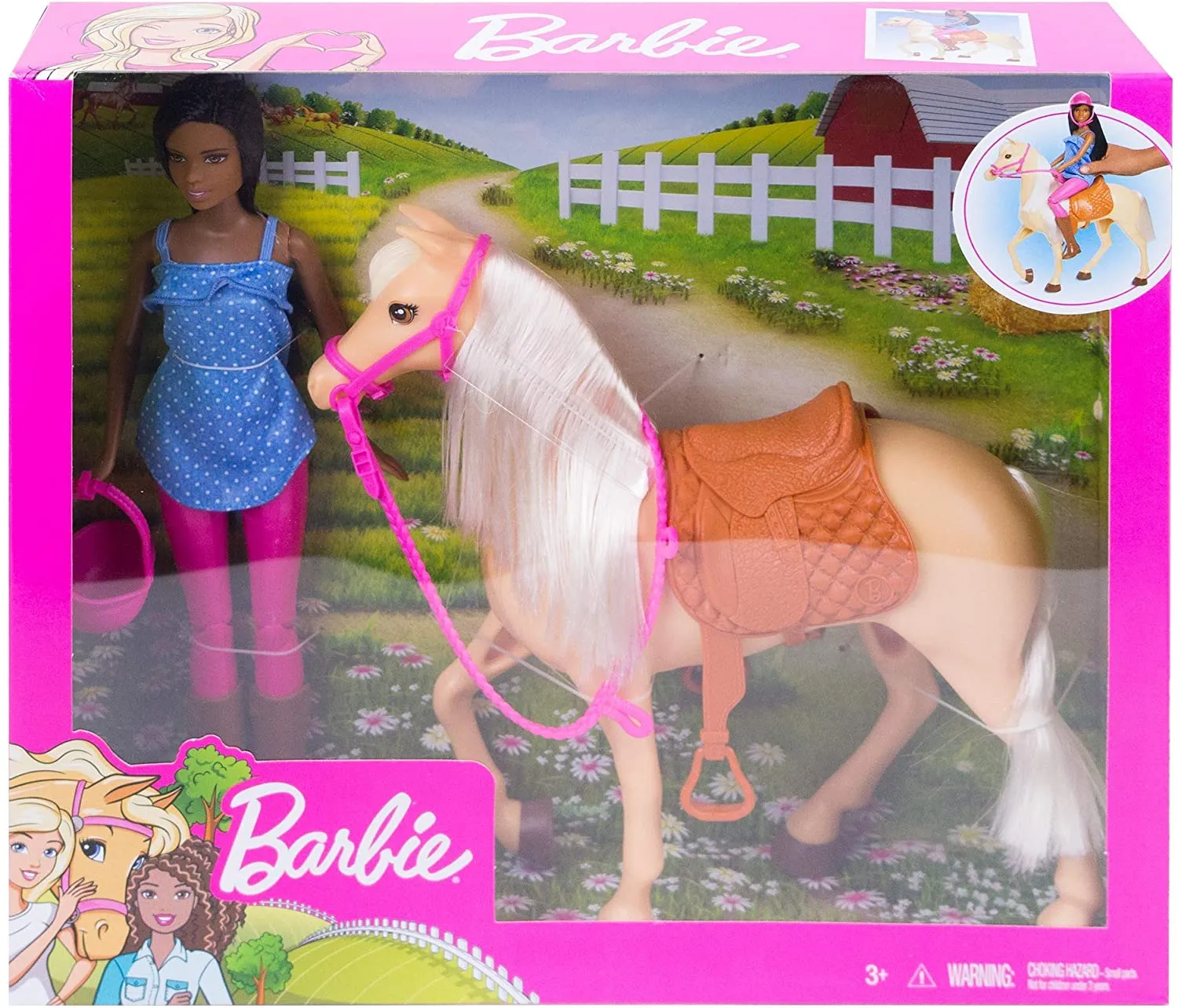 Barbie Doll Brunette and Horse