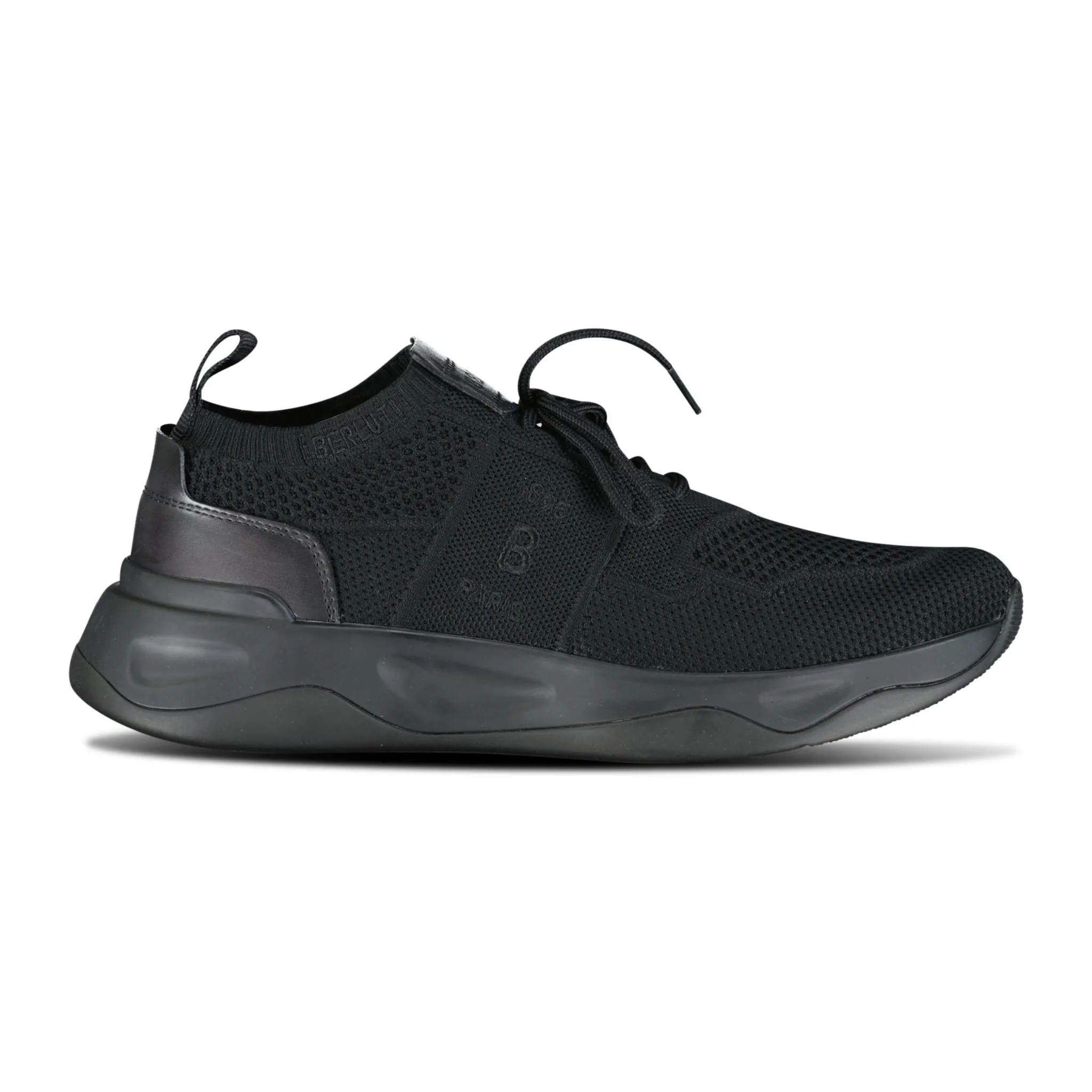 BERLUTI SHADOW KNIT TRAINERS TRIPLE BLACK