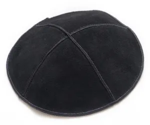 Black Suede Kippah