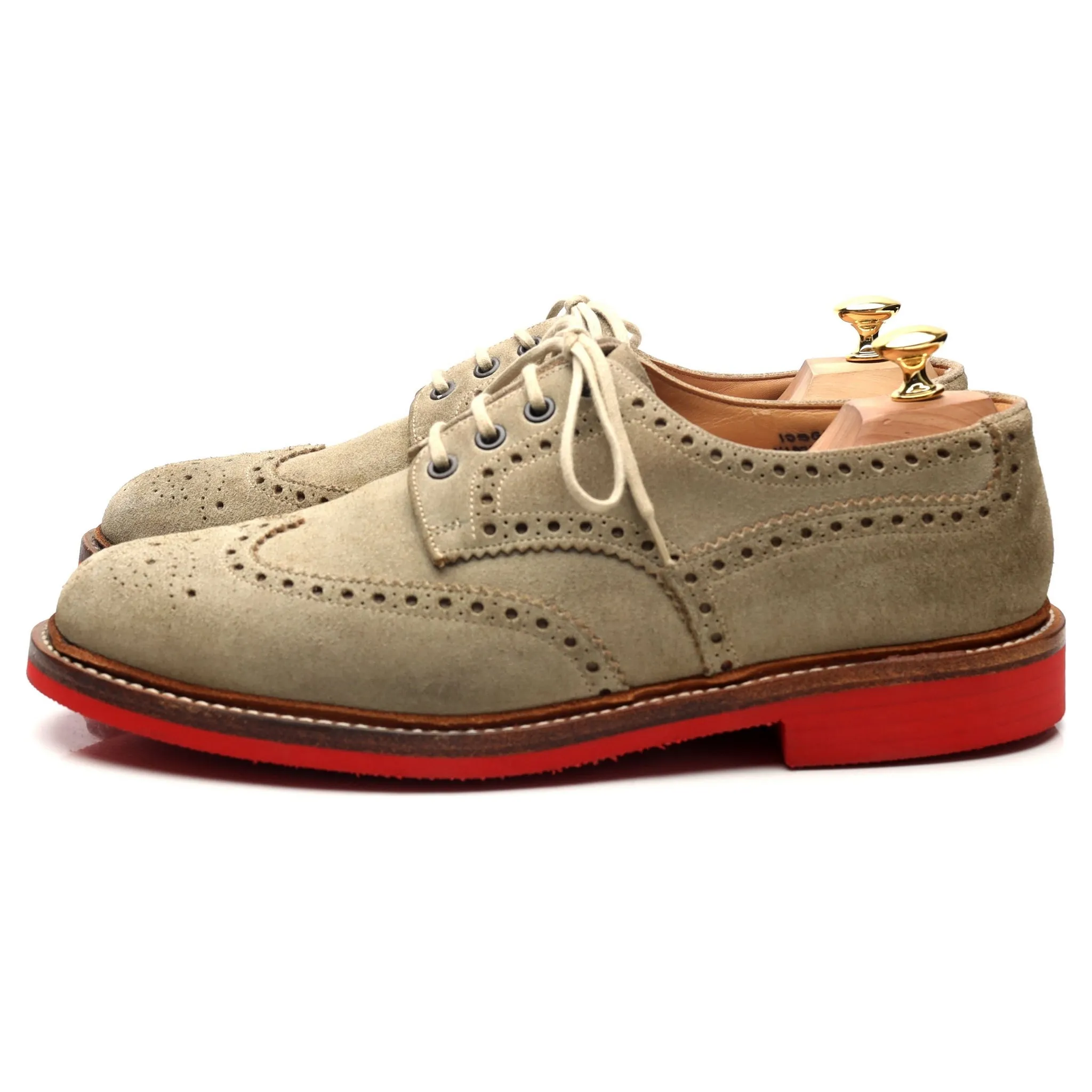 'Blakeney' Sand Suede Derby Brogues UK 10.5 G