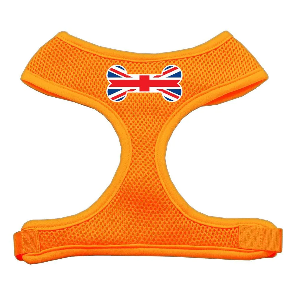 Bone Flag UK Screen Print Soft Mesh Harness Orange Small