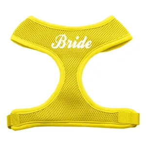 Bride Screen Print Soft Mesh Harness Yellow Large