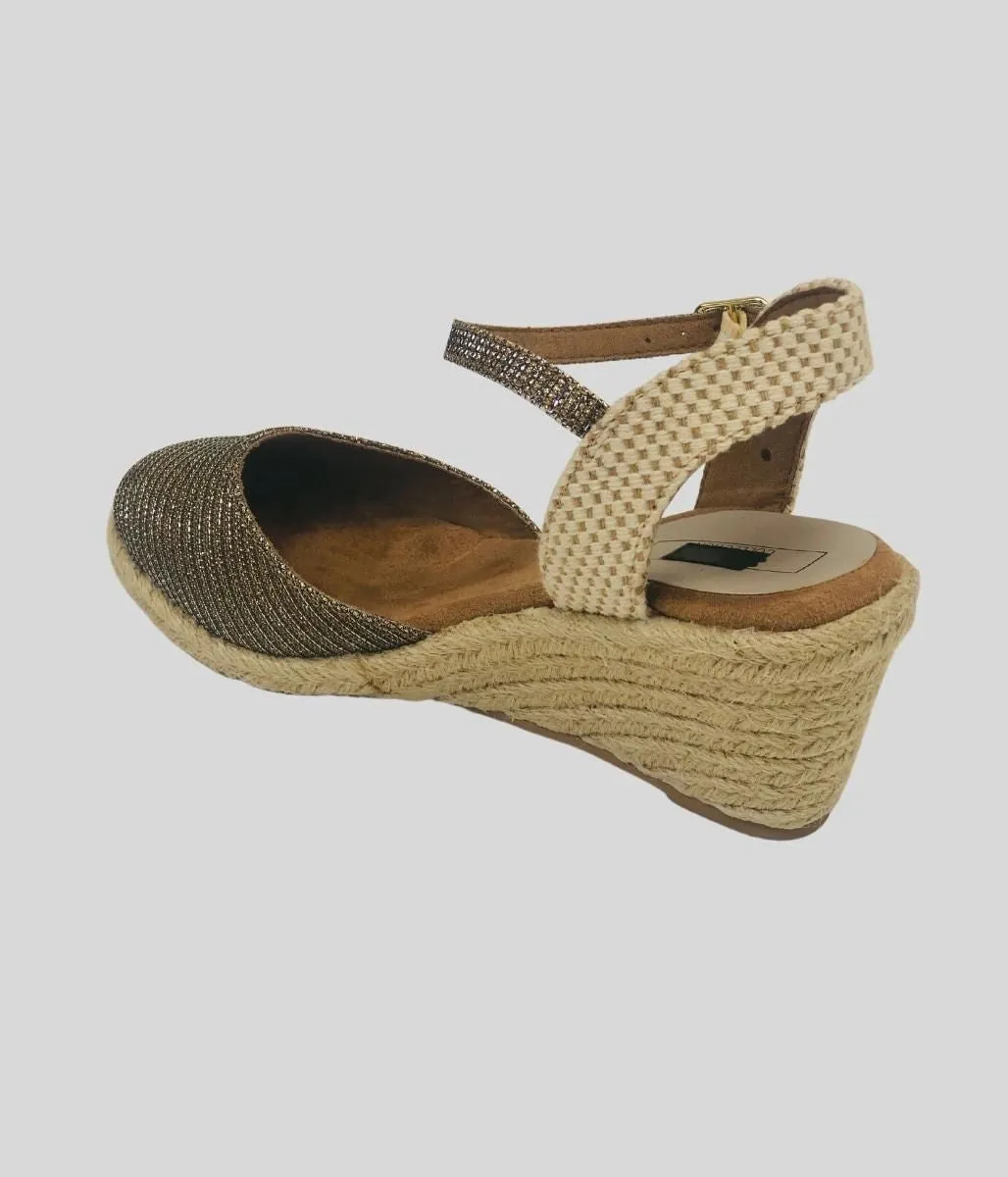 Bronze Wedge Espadrilles