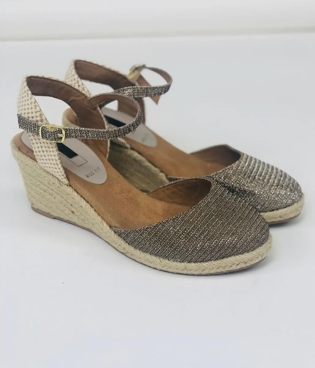 Bronze Wedge Espadrilles