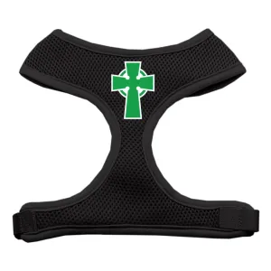 Celtic Cross Screen Print Soft Mesh Harness Black Medium