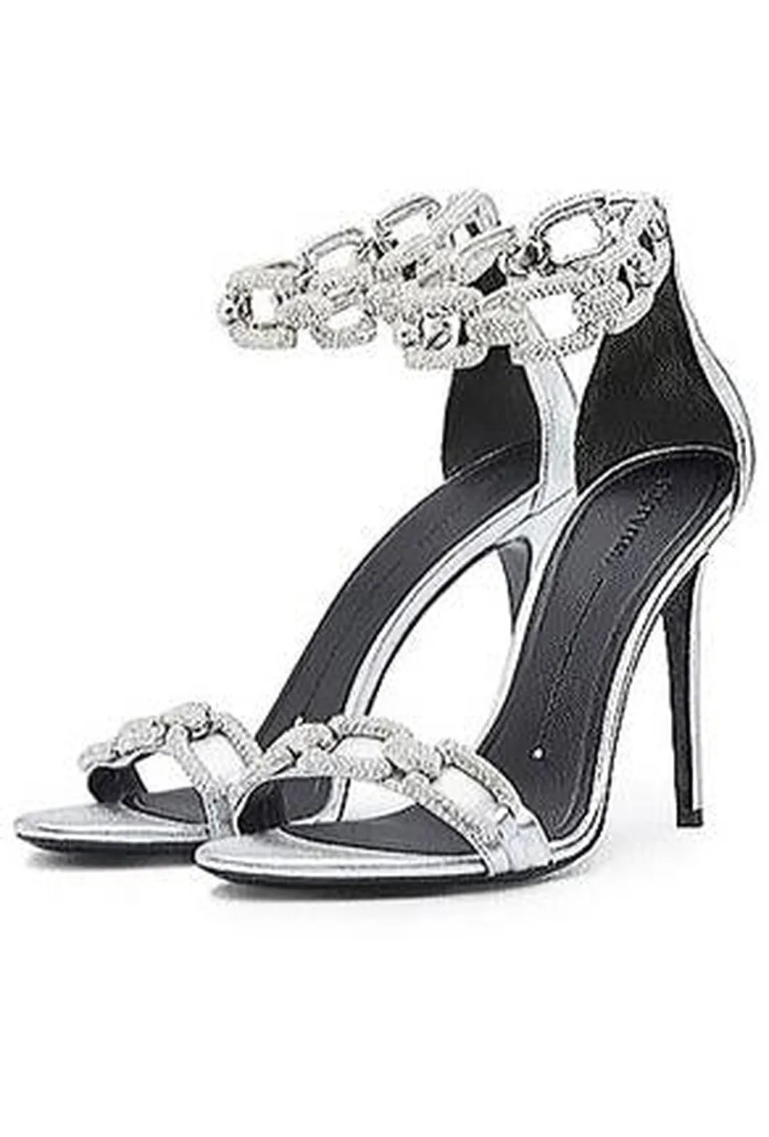 CENDI - CHAIN RHINESTONE HEELS