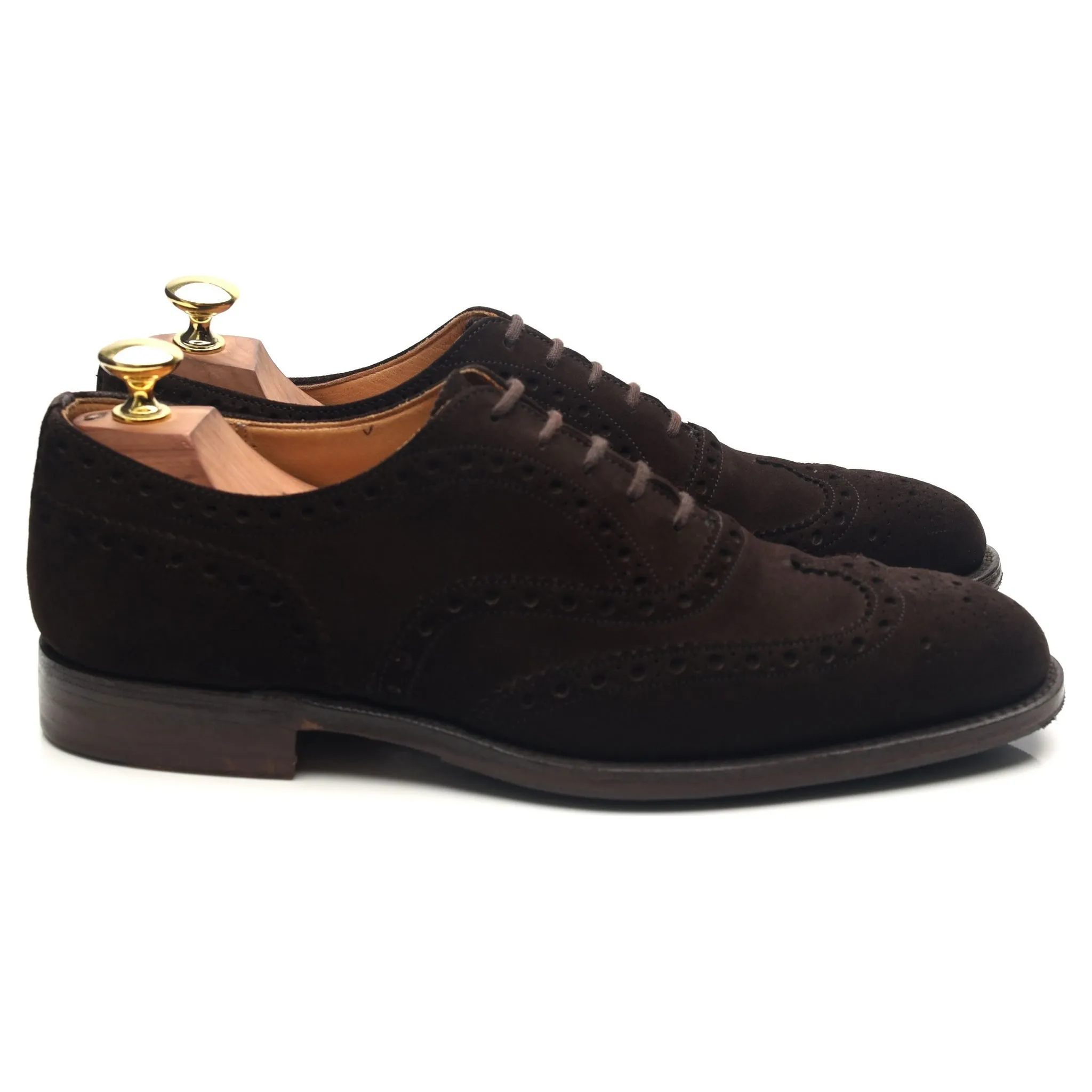 'Chetwynd' Dark Brown Suede Brogues UK 7 F