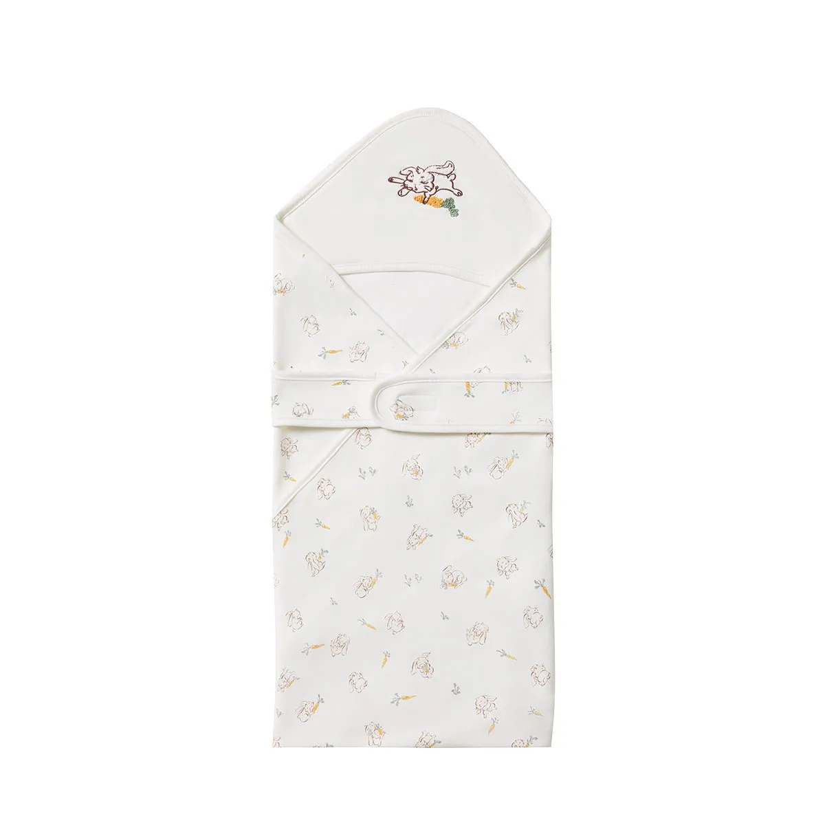 Cute Rabbit Light Cotton Baby White Swaddle Wrap