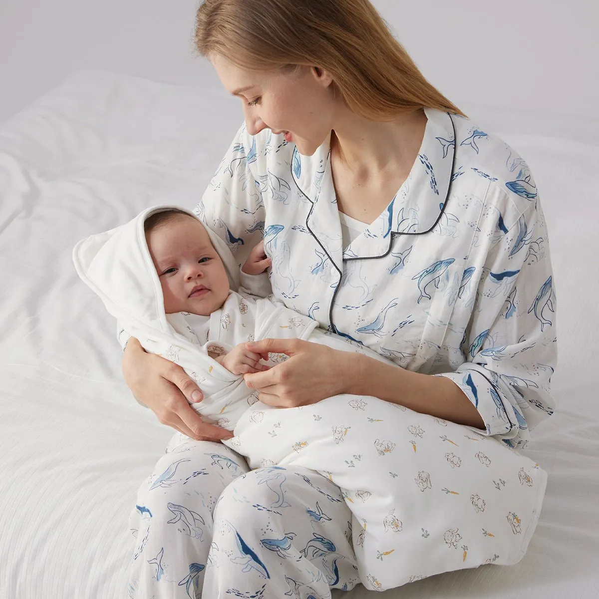 Cute Rabbit Light Cotton Baby White Swaddle Wrap