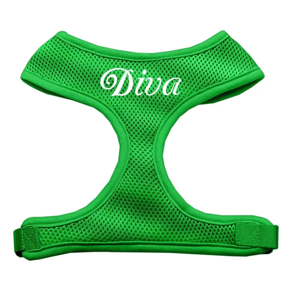 Diva Design Soft Mesh Harnesses Emerald Green Large