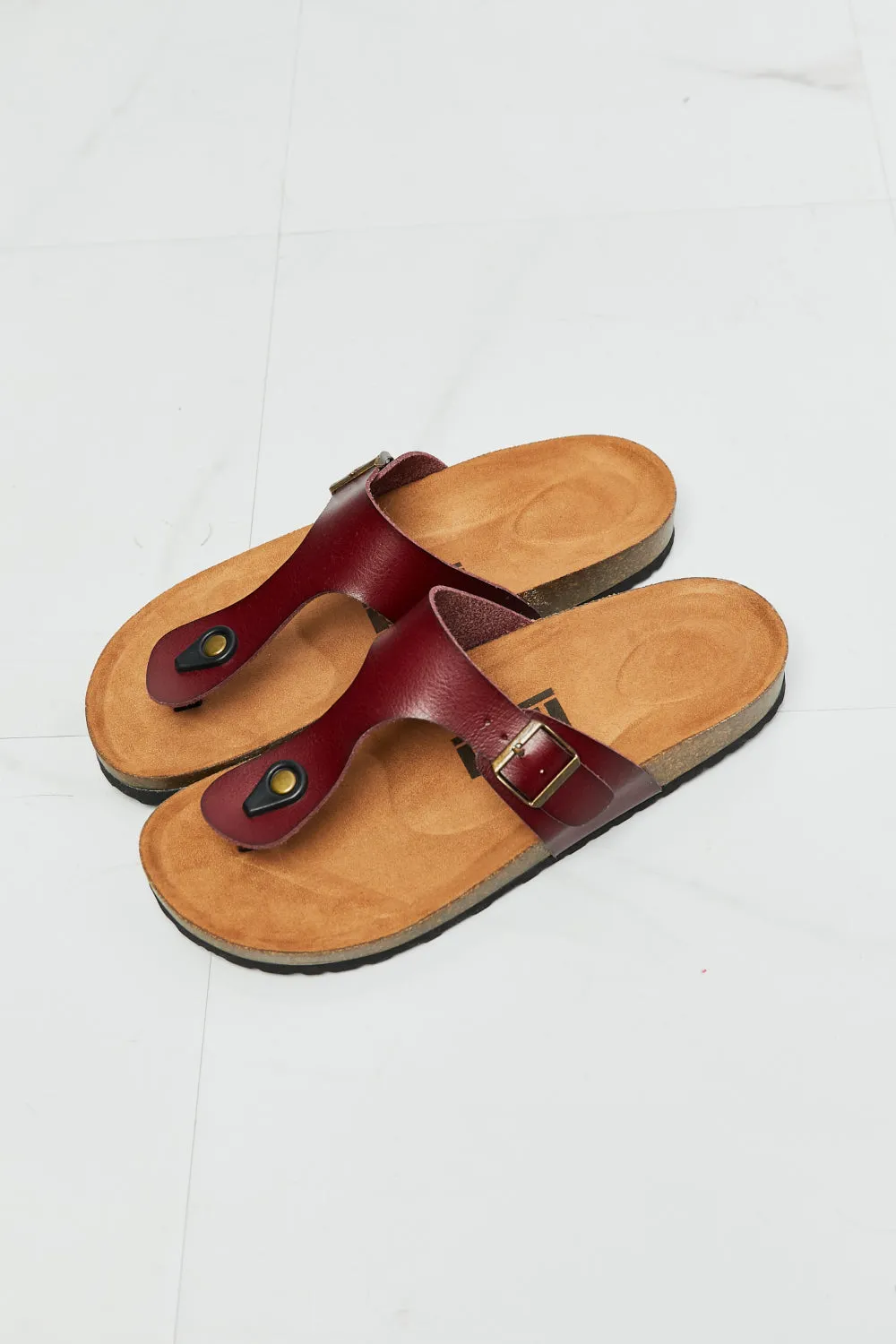 Drift Away T-Strap Flip-Flop in Brown