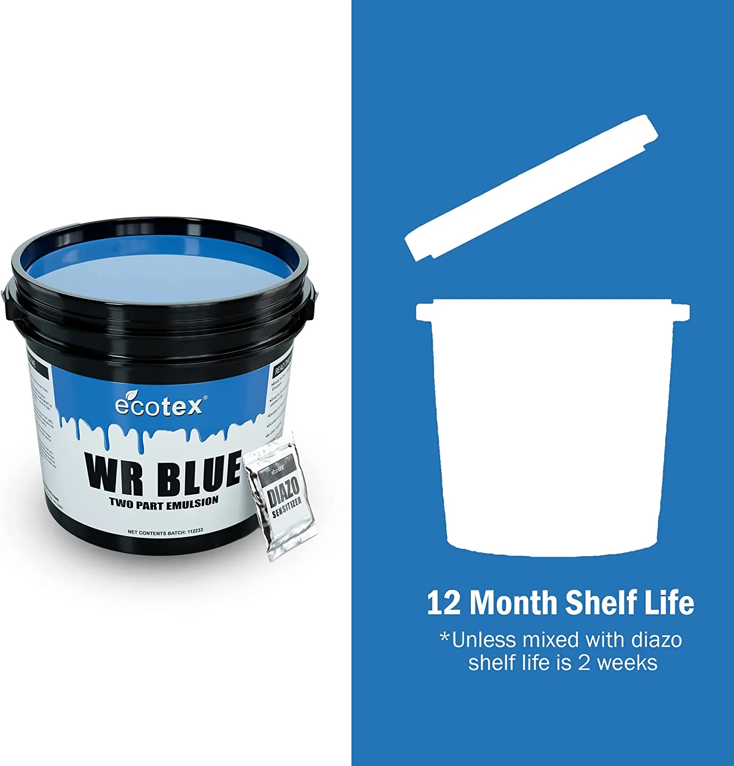 Ecotex® Water Resistant Blue Screen Printing Emulsion