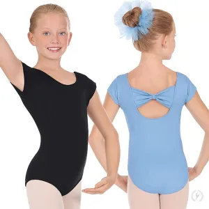 Eurotard 44286 Girls Bow Back Cap Sleeve Leotard with Tactel® Microfiber