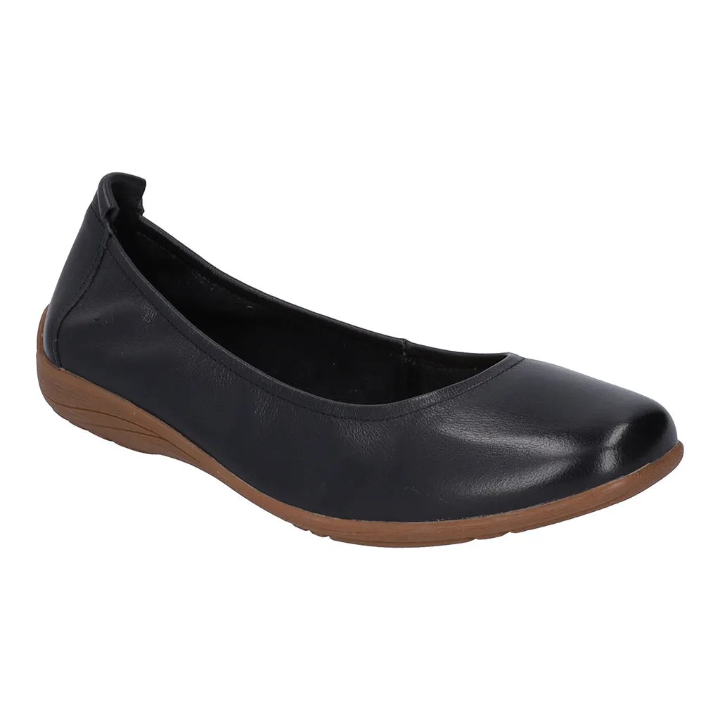 Fenja 01 Black Slip on Ballet Pumps