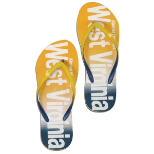 FFWV01G Flip Flops - West Virginia GOLD/NAVY