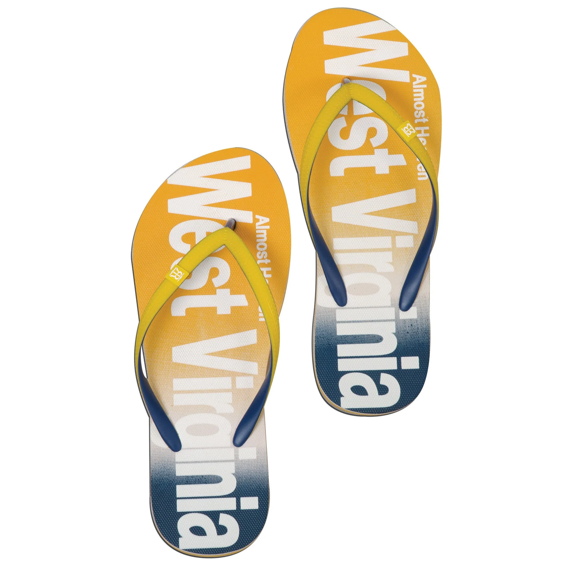 FFWV01G Flip Flops - West Virginia GOLD/NAVY