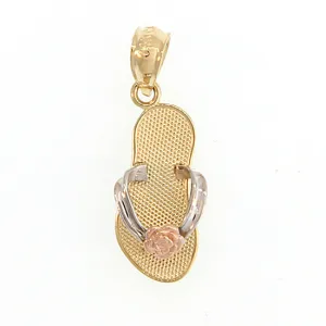 Flip Flop Pendant, 14Kt