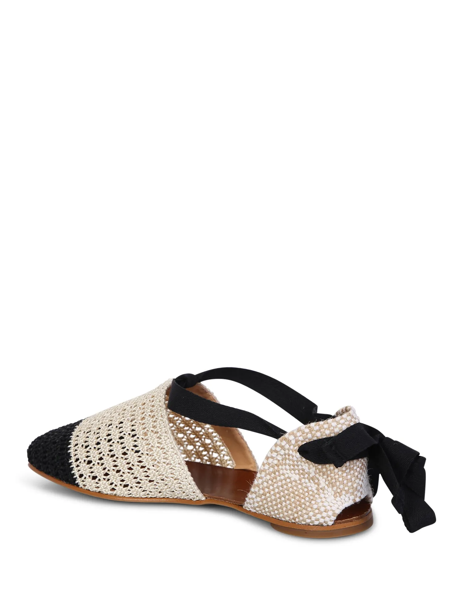 Gretel ivory/black espadrilles