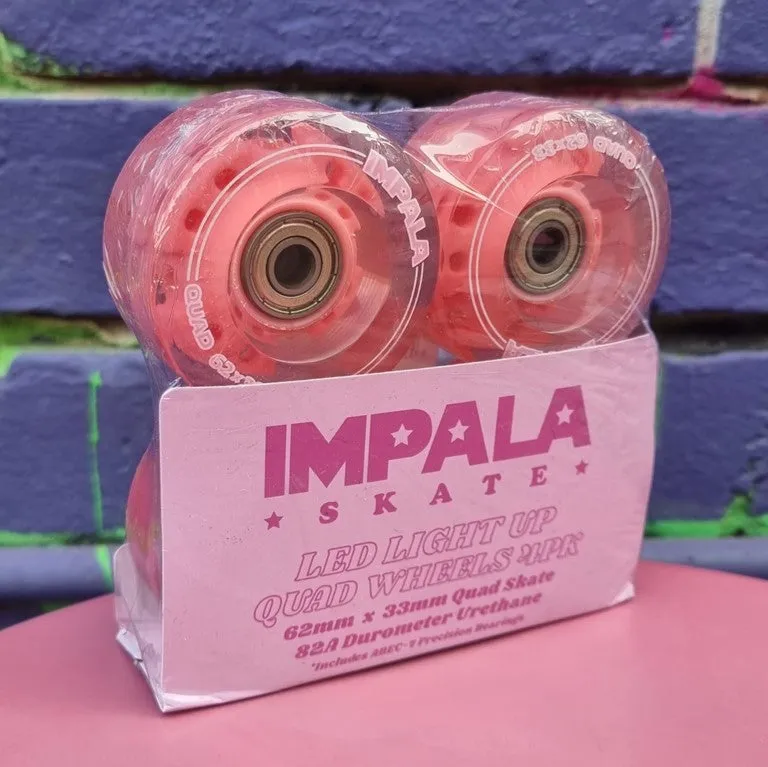 Impala Red Light Up Wheels With Bearings 82A - 4 Pack