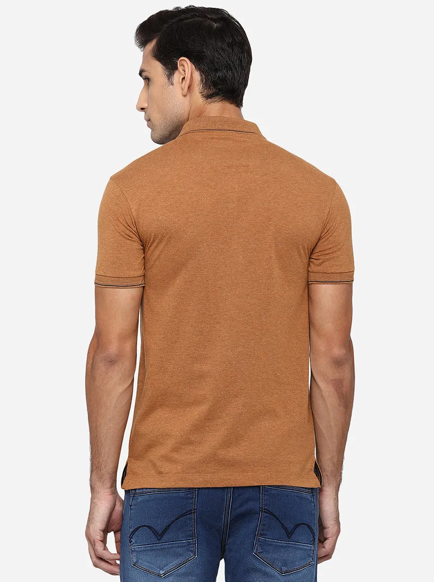 Inca Golden Solid Slim Fit Polo T-Shirt | Greenfibre