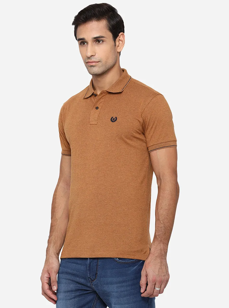 Inca Golden Solid Slim Fit Polo T-Shirt | Greenfibre