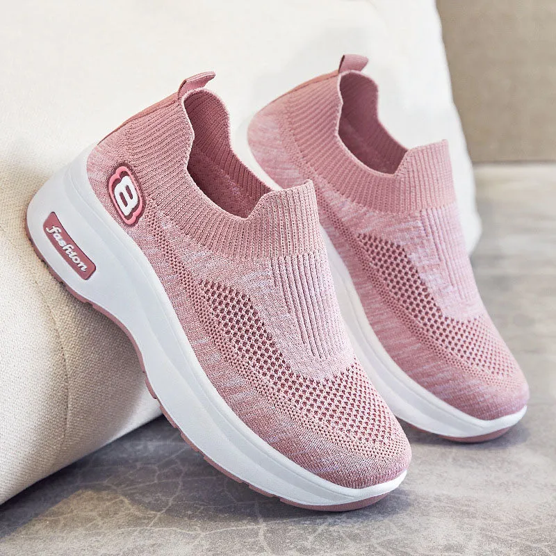 Inner Heightening Breathable Platform Sneakers