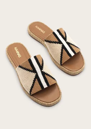 Kaanas - Kaena Handwoven Espadrille Sandal - COFFEE