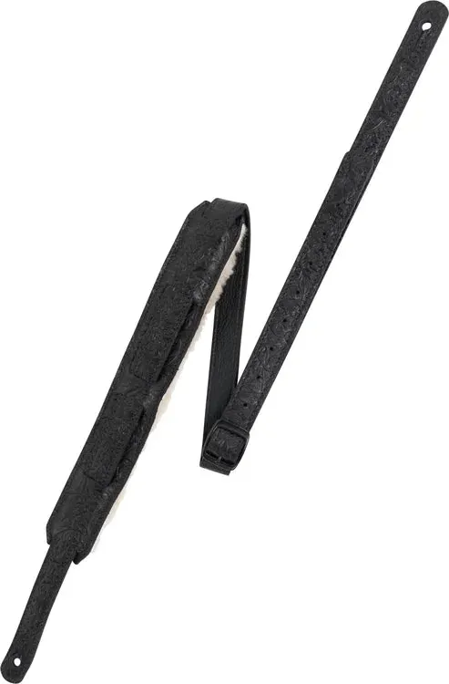 Levy's M11BGVDX-BLK Reiner Saddle Style Deluxe Guitar Strap (Black)