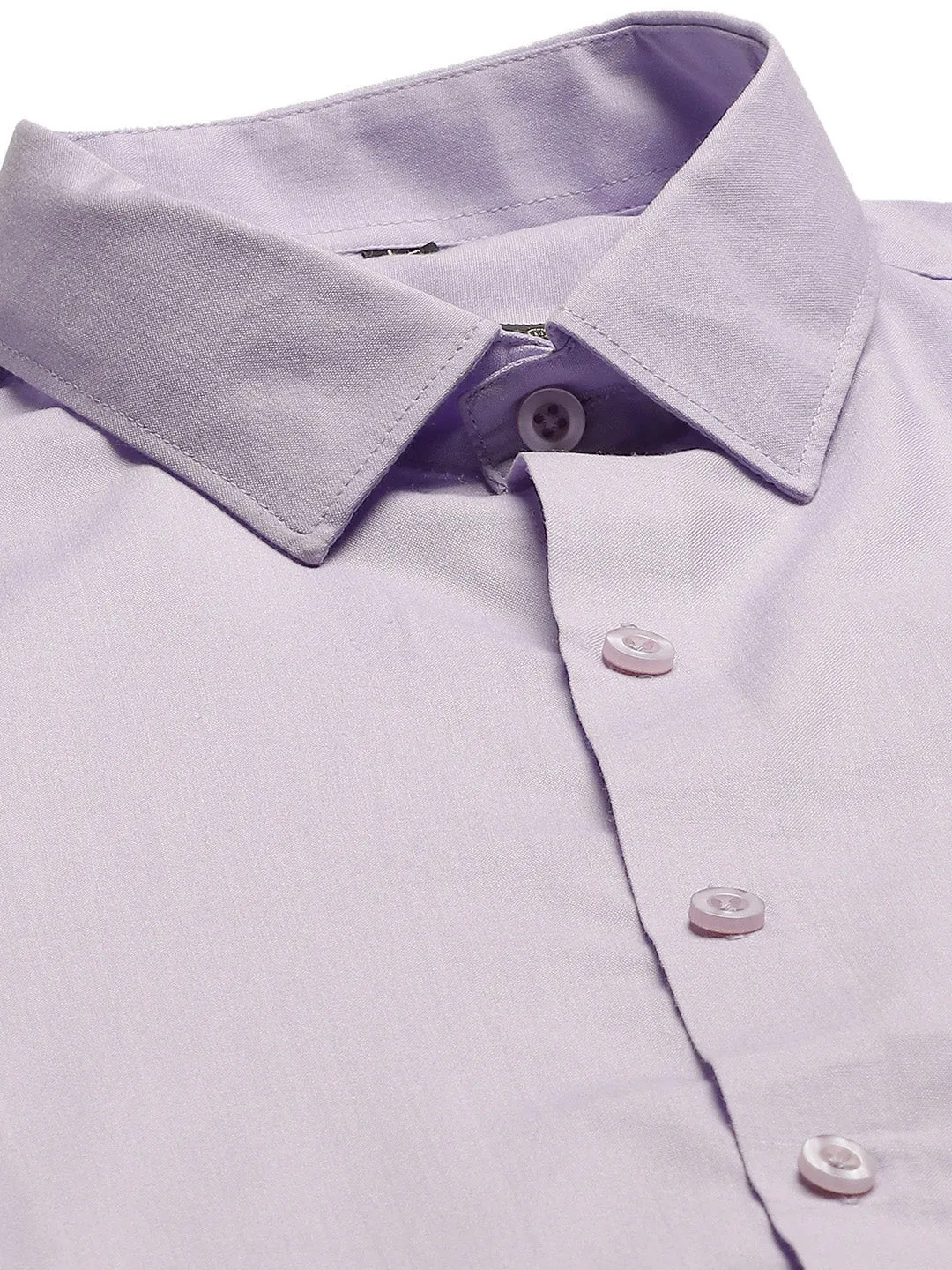 Men's Cotton Lavender Classic Formal Shirt - Sojanya