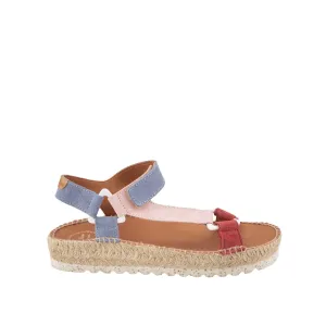 Multicolor Suede Leather Sandal Espadrille for Women - Brit-VI