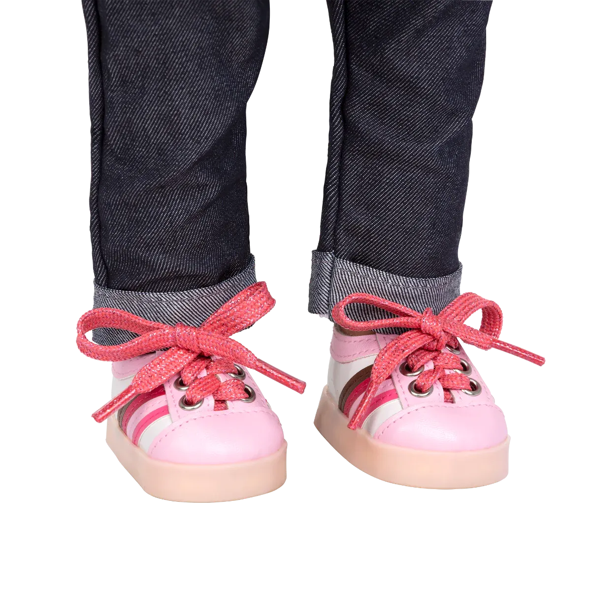 Our Generation Accessory - Light Up Pink & White Sneakers