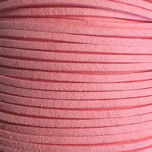 Pink Faux Suede Leather Cord per metre