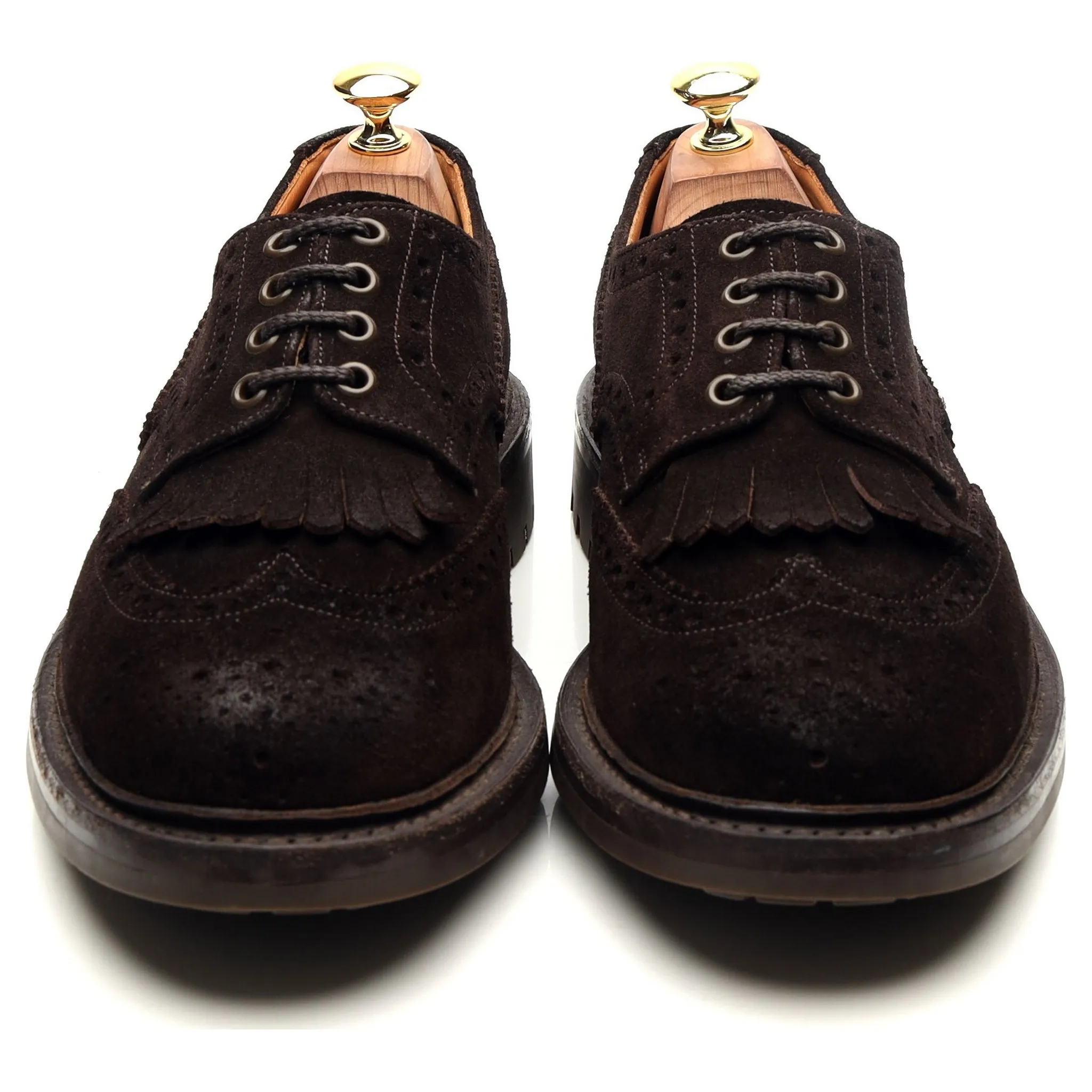 'Plowden' Dark Brown Suede Derby Brogues UK 8.5 G