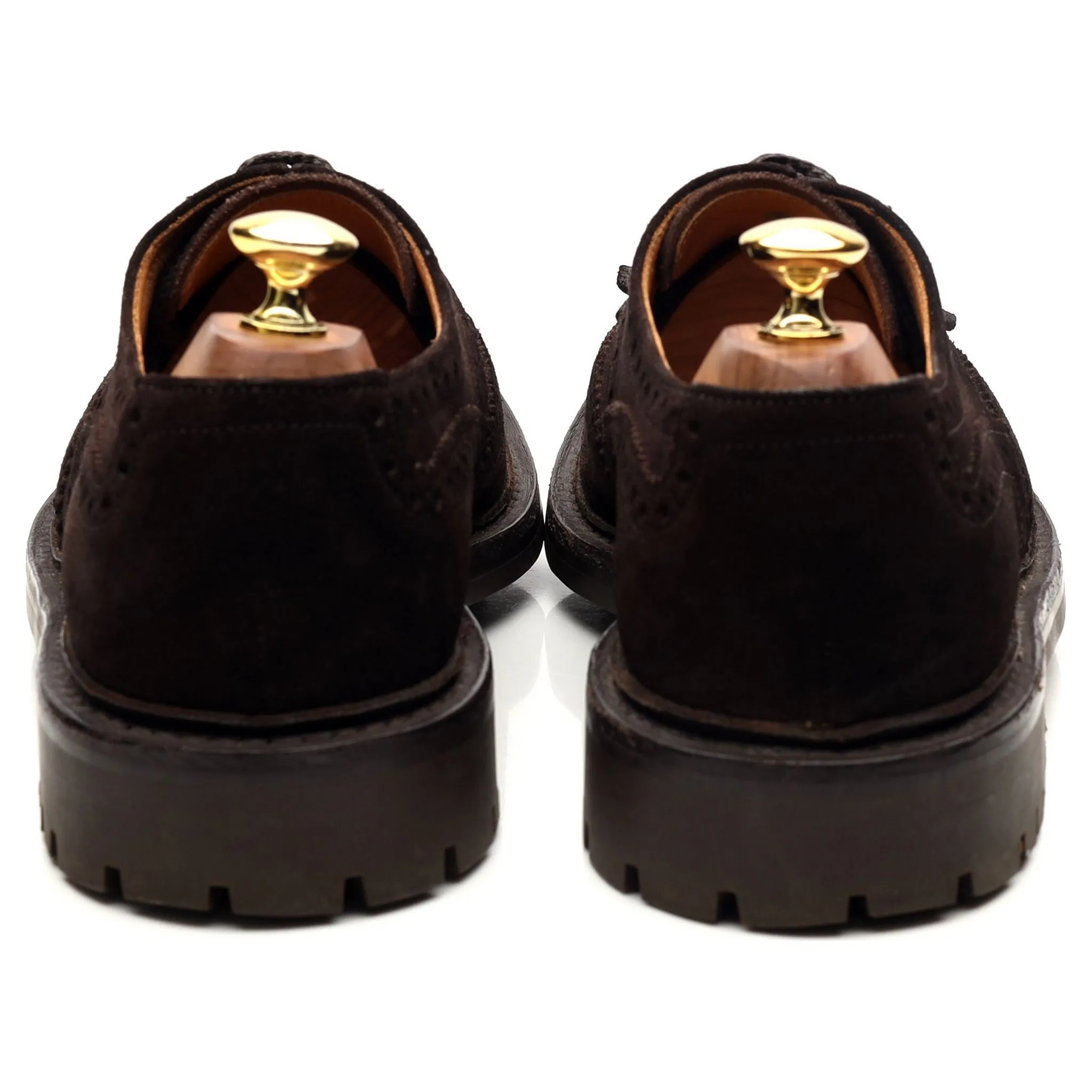 'Plowden' Dark Brown Suede Derby Brogues UK 8.5 G