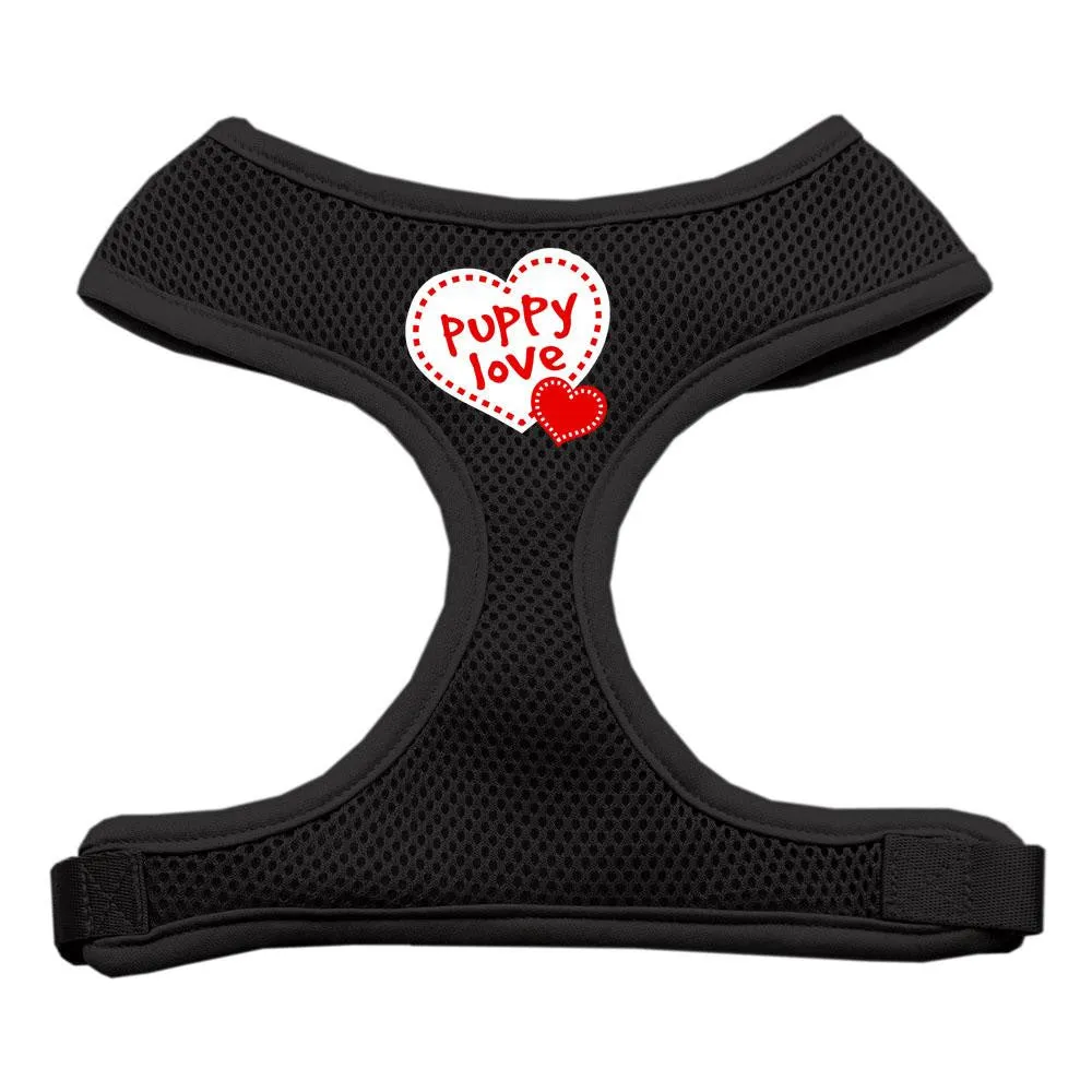 Puppy Love Soft Mesh Harnesses Black Small