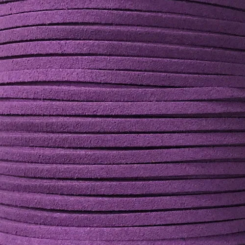 Purple Faux Suede Leather Cord per metre