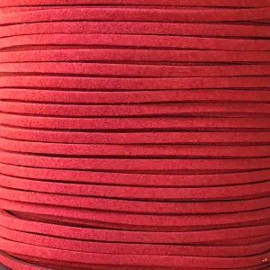 Red Faux Suede Leather Cord per metre