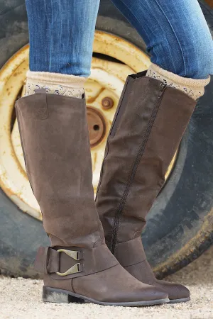 Riding Flirty Boots - Brown