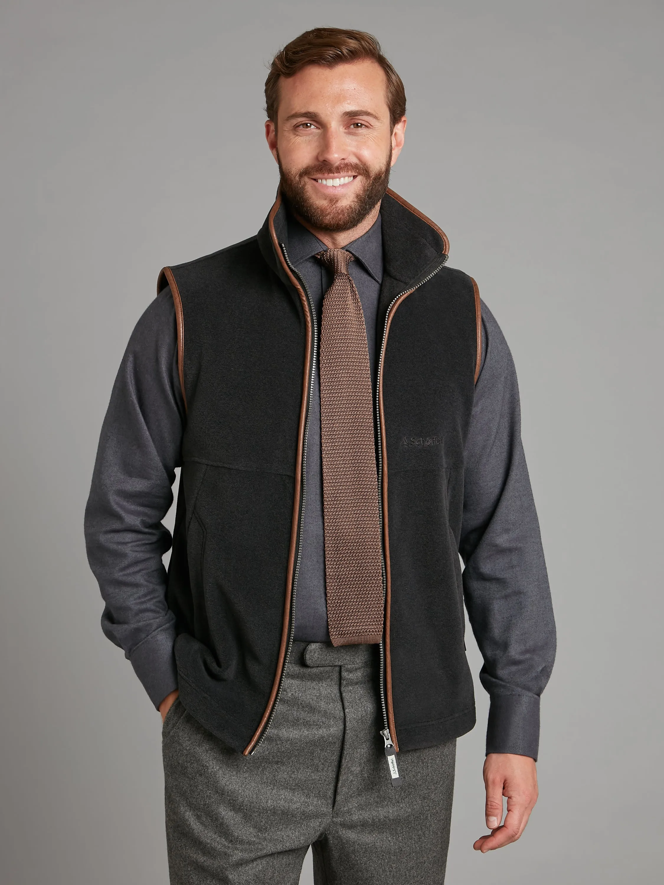 Schoffel Oakham Fleece Vest - Gunmetal