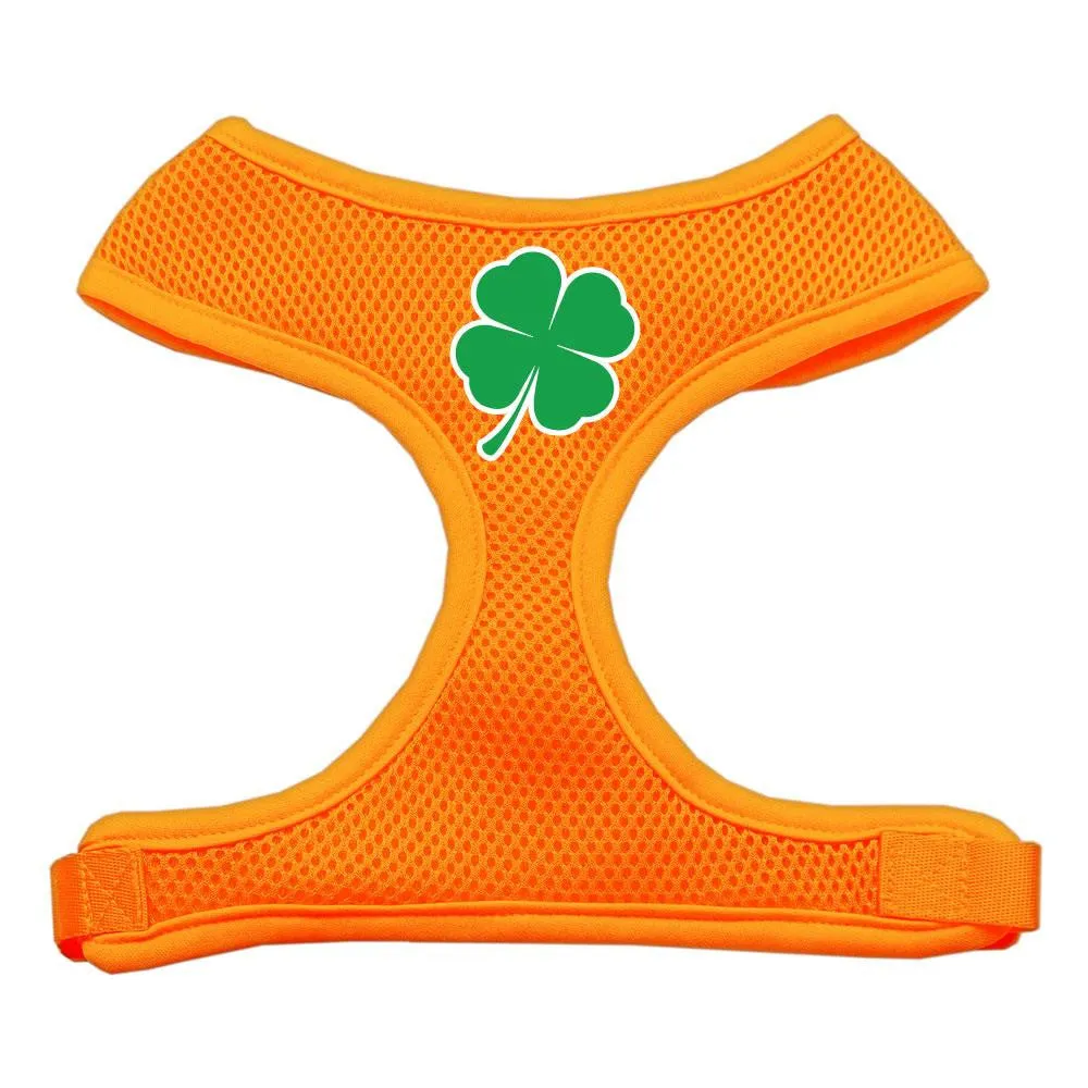 Shamrock Screen Print Soft Mesh Harness Orange Extra Large