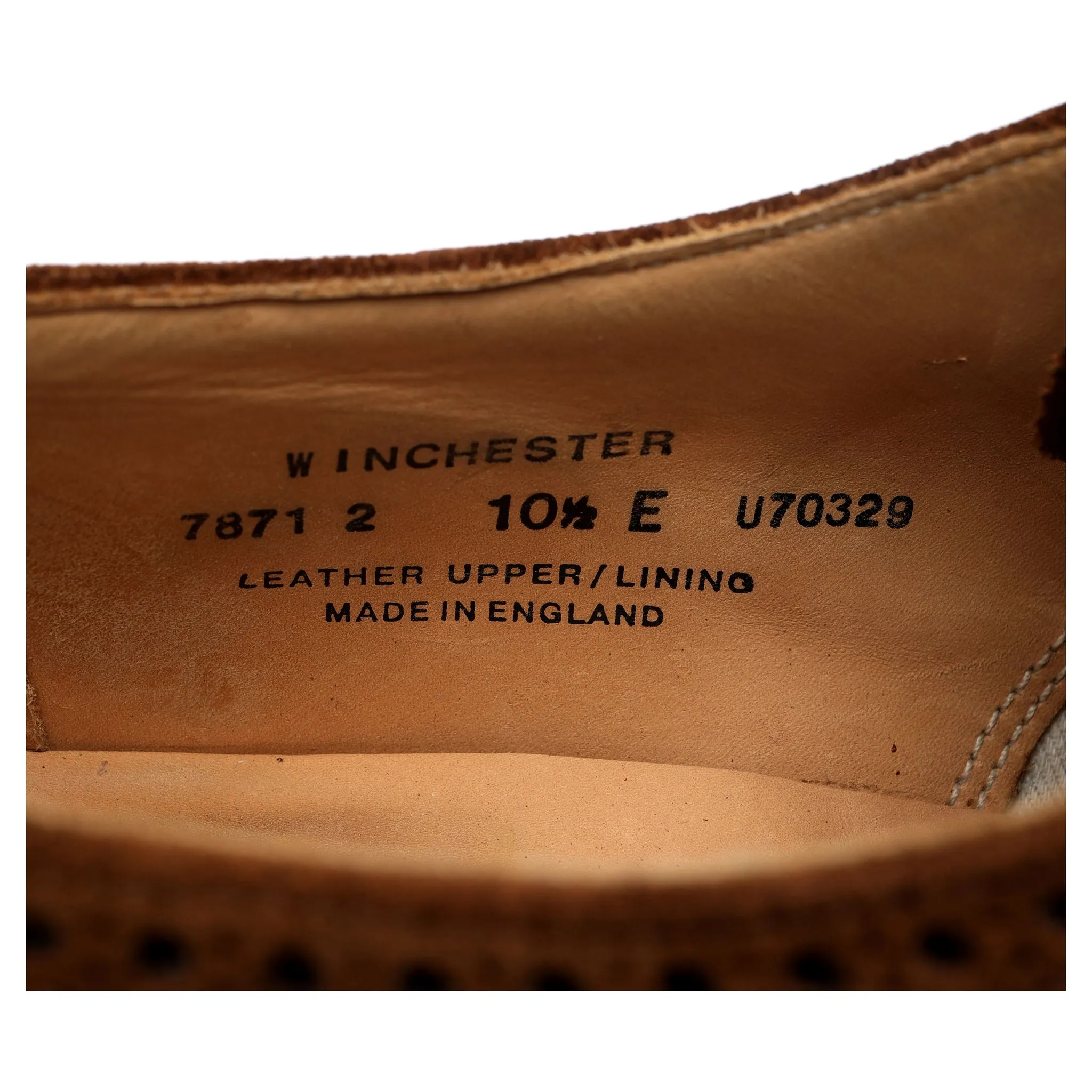 Shipton & Heneage 'Winchester' Tan Brown Suede Oxford Semi Brogues UK 10.5 E